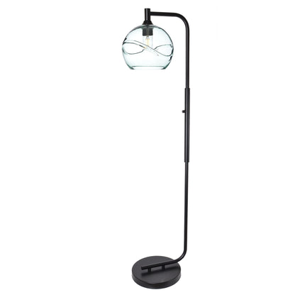 768 Floor Lamp-Glass-Bicycle Glass Co - Hotshop-Lunar-Steel Blue-Brushed Nickel-Bicycle Glass Co