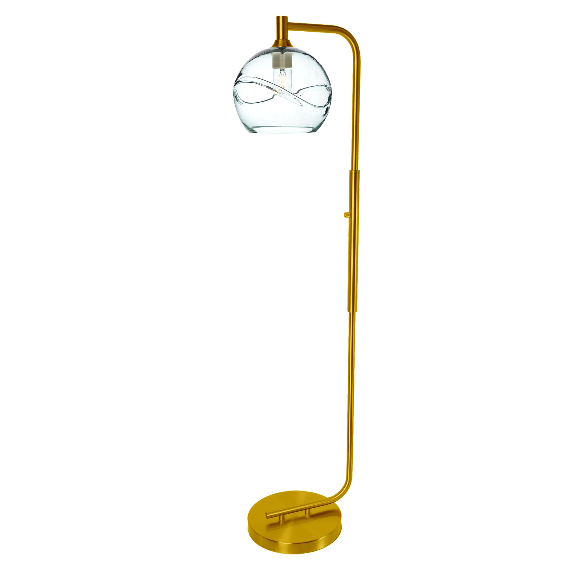 768 Floor Lamp-Glass-Bicycle Glass Co - Hotshop-Lunar-Steel Blue-Brushed Nickel-Bicycle Glass Co