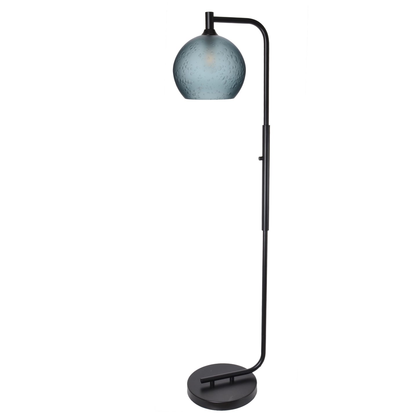 768 Floor Lamp-Glass-Bicycle Glass Co - Hotshop-Lunar-Steel Blue-Brushed Nickel-Bicycle Glass Co