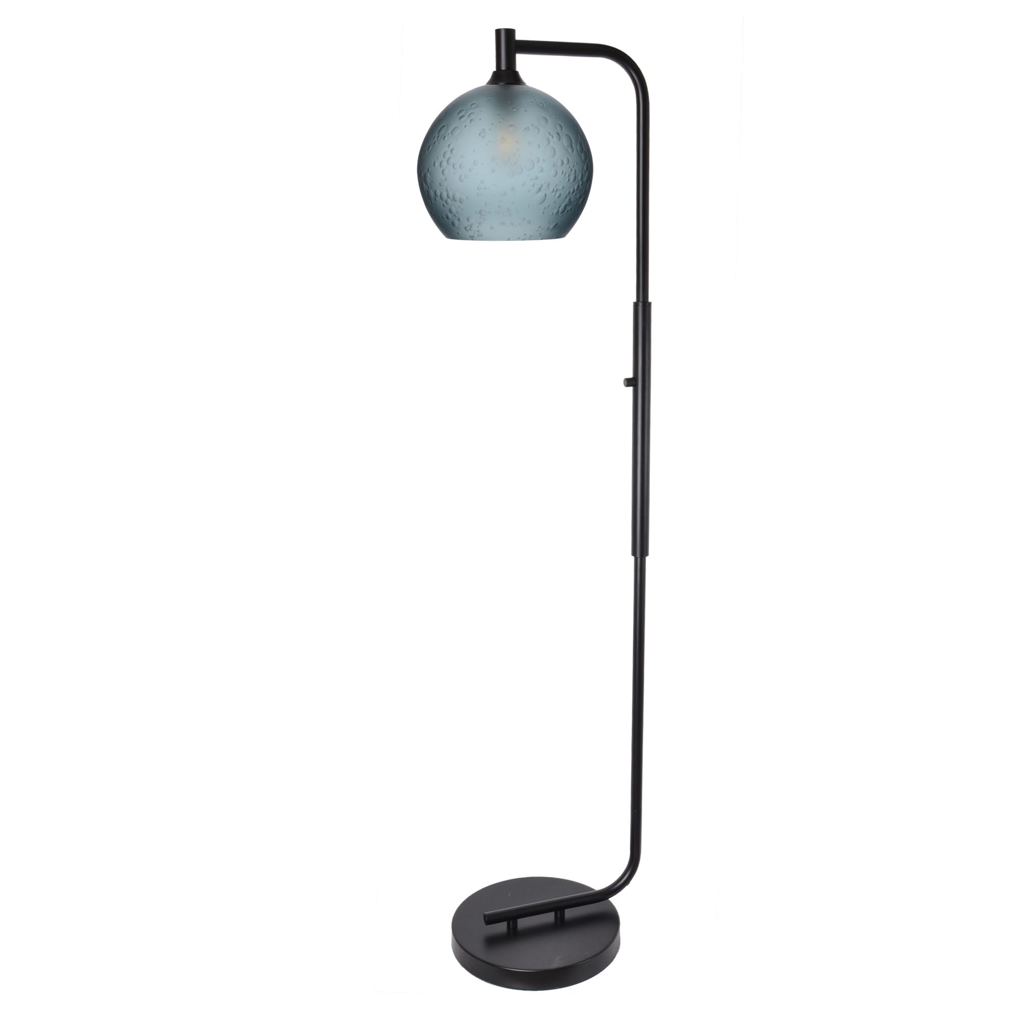 768 Floor Lamp-Glass-Bicycle Glass Co - Hotshop-Lunar-Steel Blue-Brushed Nickel-Bicycle Glass Co