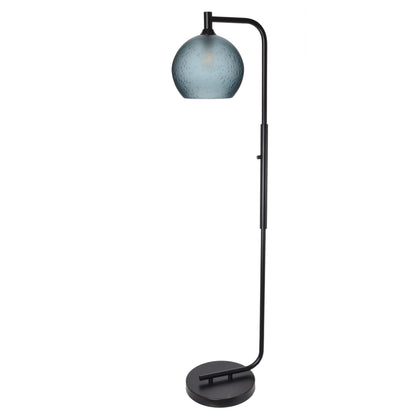 768 Floor Lamp-Glass-Bicycle Glass Co - Hotshop-Lunar-Steel Blue-Brushed Nickel-Bicycle Glass Co