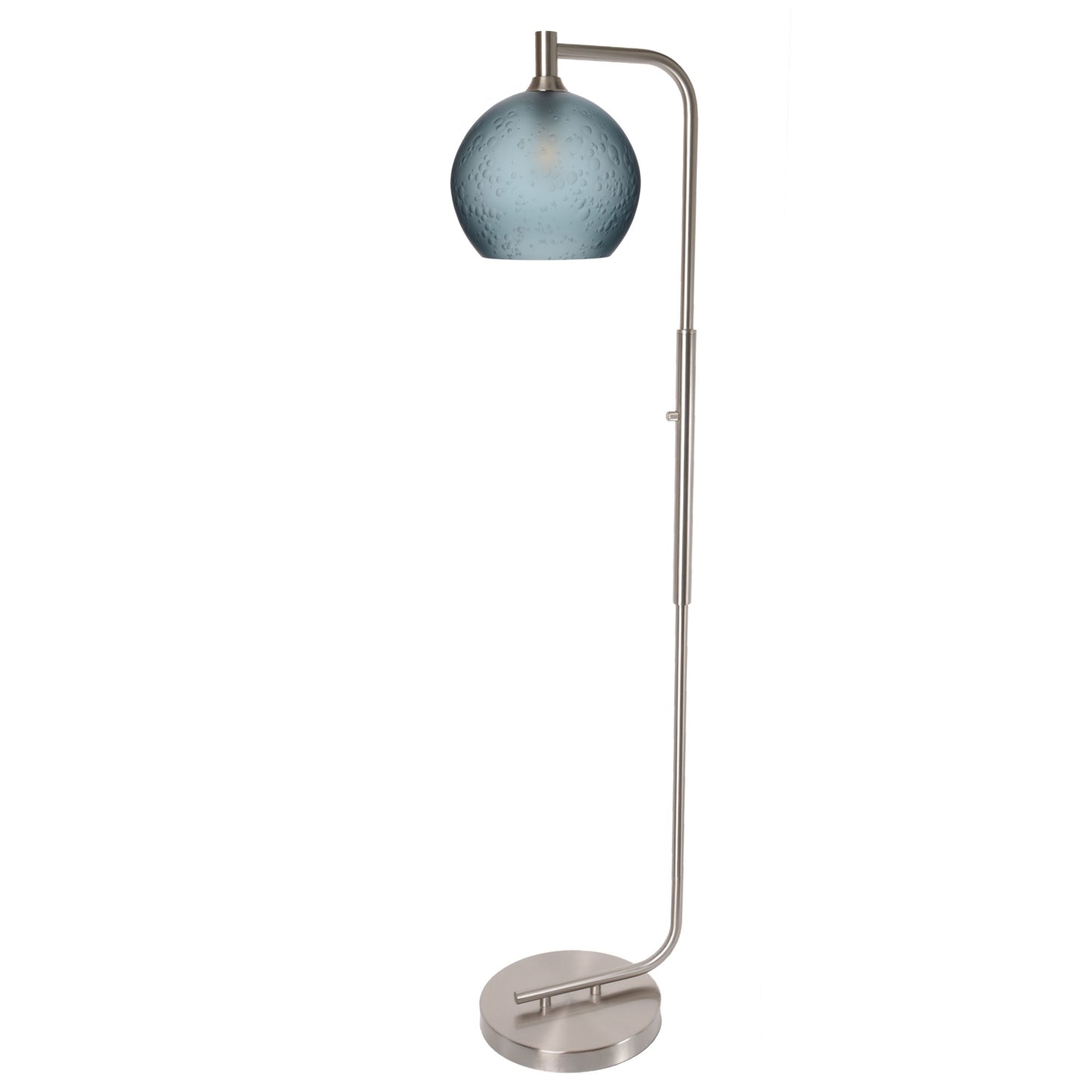 768 Floor Lamp-Glass-Bicycle Glass Co - Hotshop-Lunar-Steel Blue-Brushed Nickel-Bicycle Glass Co