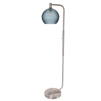 768 Floor Lamp-Glass-Bicycle Glass Co - Hotshop-Lunar-Steel Blue-Brushed Nickel-Bicycle Glass Co