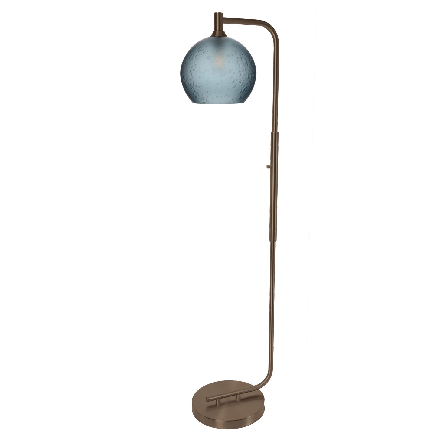 768 Floor Lamp-Glass-Bicycle Glass Co - Hotshop-Lunar-Steel Blue-Brushed Nickel-Bicycle Glass Co