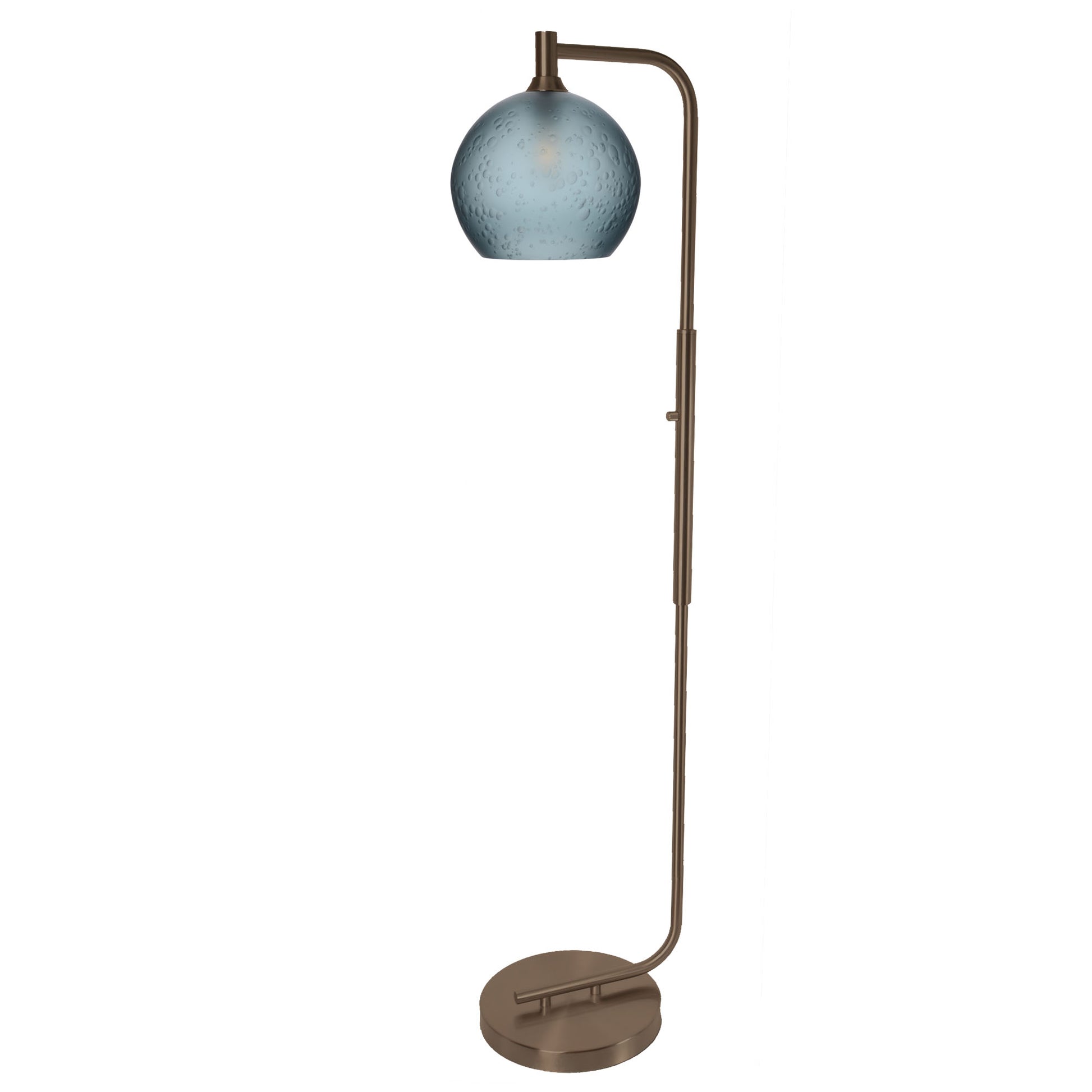 768 Floor Lamp-Glass-Bicycle Glass Co - Hotshop-Lunar-Steel Blue-Brushed Nickel-Bicycle Glass Co