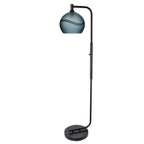 768 Floor Lamp-Glass-Bicycle Glass Co - Hotshop-Lunar-Steel Blue-Brushed Nickel-Bicycle Glass Co