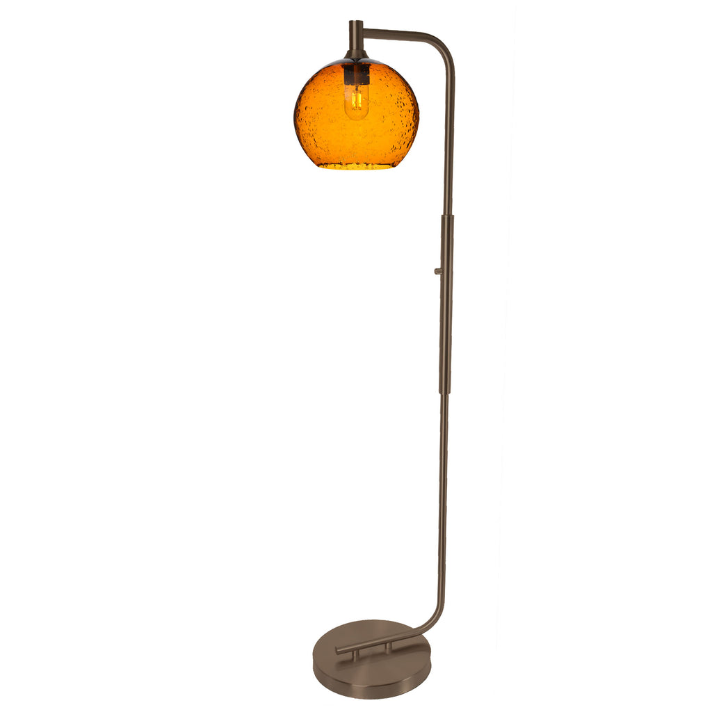 768 Floor Lamp-Glass-Bicycle Glass Co - Hotshop-Lunar-Steel Blue-Brushed Nickel-Bicycle Glass Co