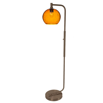 768 Floor Lamp-Glass-Bicycle Glass Co - Hotshop-Lunar-Steel Blue-Brushed Nickel-Bicycle Glass Co