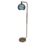 768 Floor Lamp-Glass-Bicycle Glass Co - Hotshop-Lunar-Steel Blue-Brushed Nickel-Bicycle Glass Co