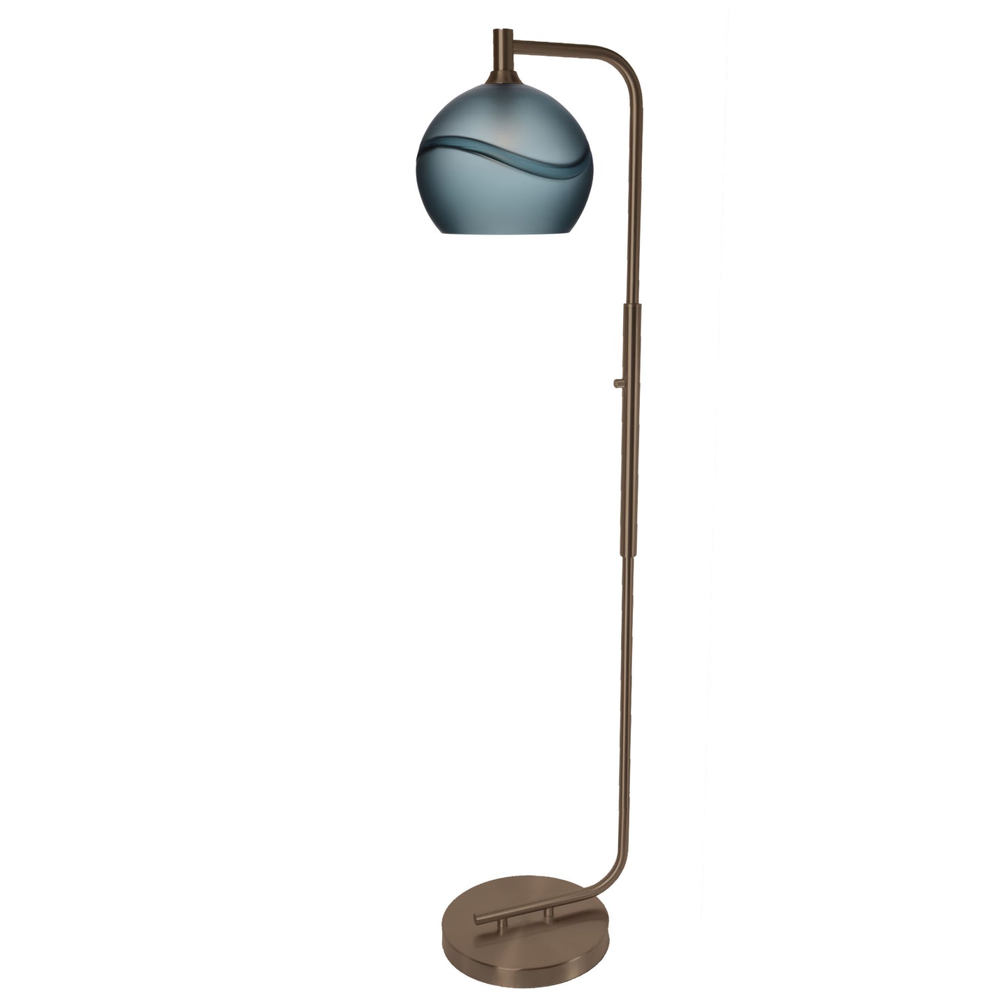 768 Floor Lamp-Glass-Bicycle Glass Co - Hotshop-Lunar-Steel Blue-Brushed Nickel-Bicycle Glass Co