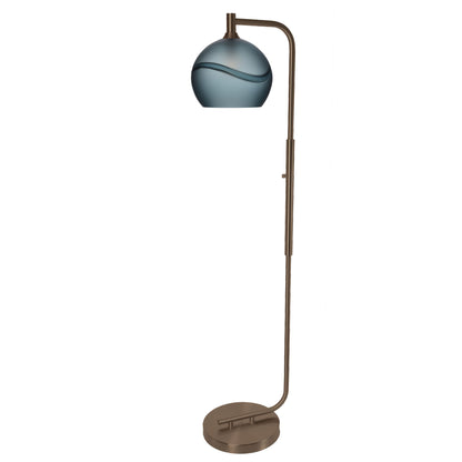 768 Floor Lamp-Glass-Bicycle Glass Co - Hotshop-Lunar-Steel Blue-Brushed Nickel-Bicycle Glass Co