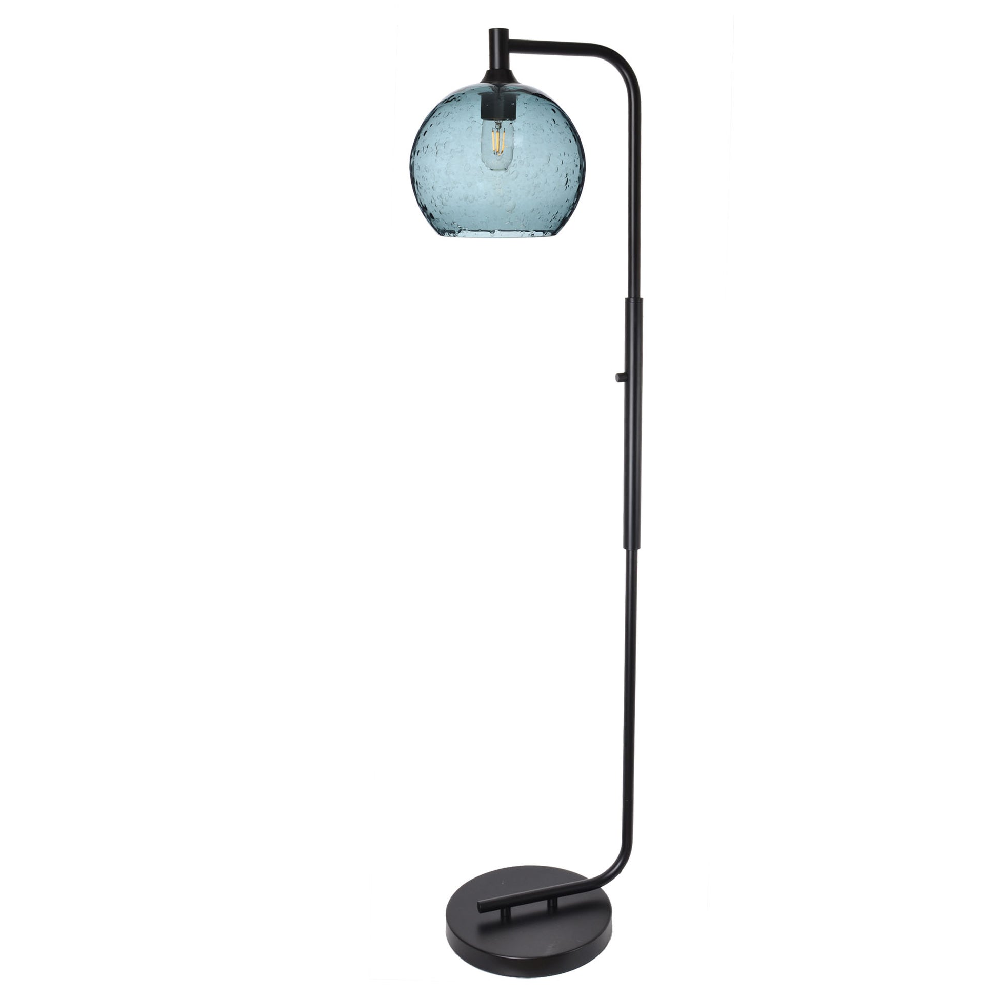 768 Floor Lamp-Glass-Bicycle Glass Co - Hotshop-Lunar-Steel Blue-Brushed Nickel-Bicycle Glass Co