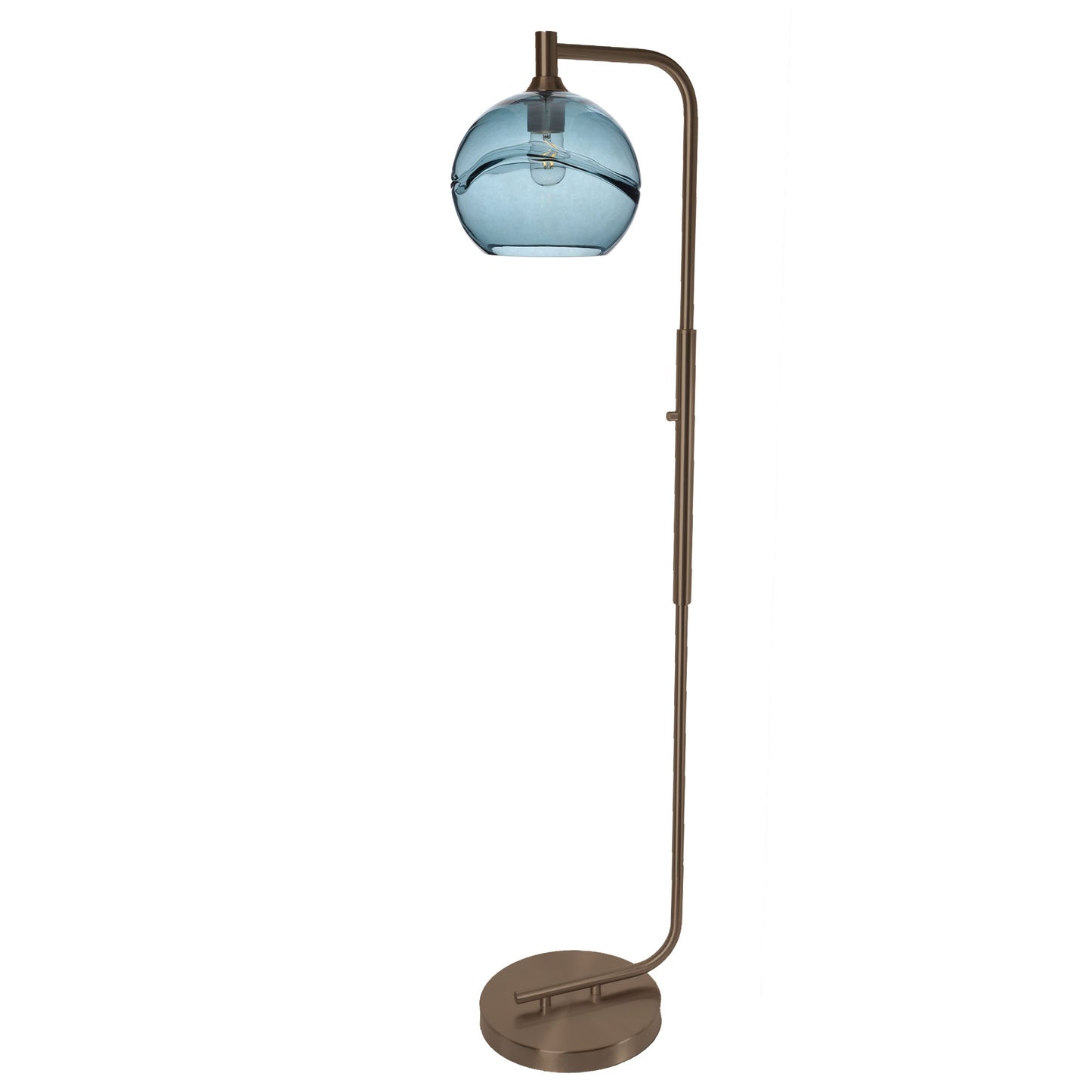 768 Floor Lamp-Glass-Bicycle Glass Co - Hotshop-Lunar-Steel Blue-Brushed Nickel-Bicycle Glass Co