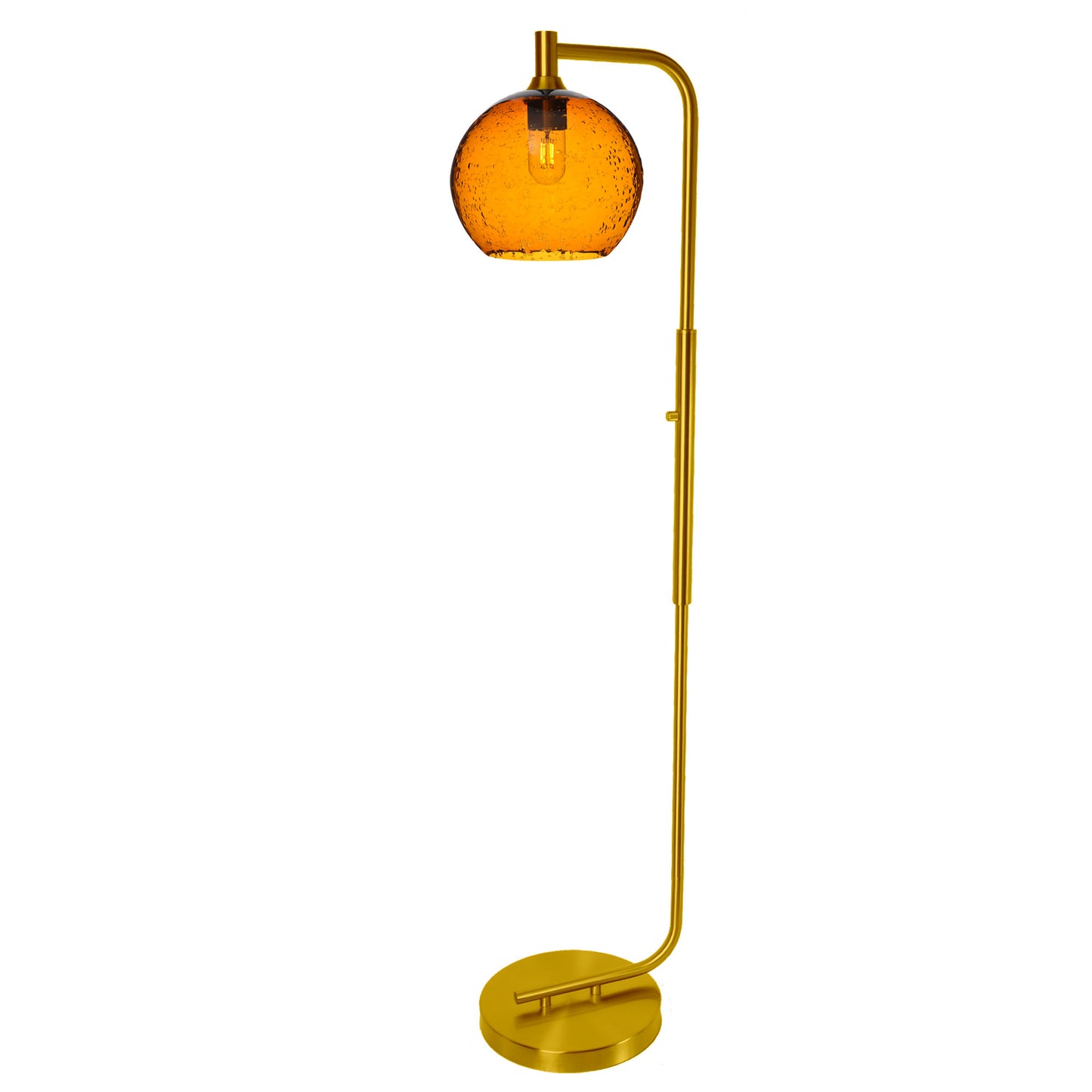 768 Floor Lamp-Glass-Bicycle Glass Co - Hotshop-Lunar-Steel Blue-Brushed Nickel-Bicycle Glass Co