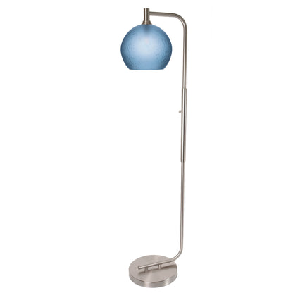 768 Floor Lamp-Glass-Bicycle Glass Co - Hotshop-Lunar-Steel Blue-Brushed Nickel-Bicycle Glass Co