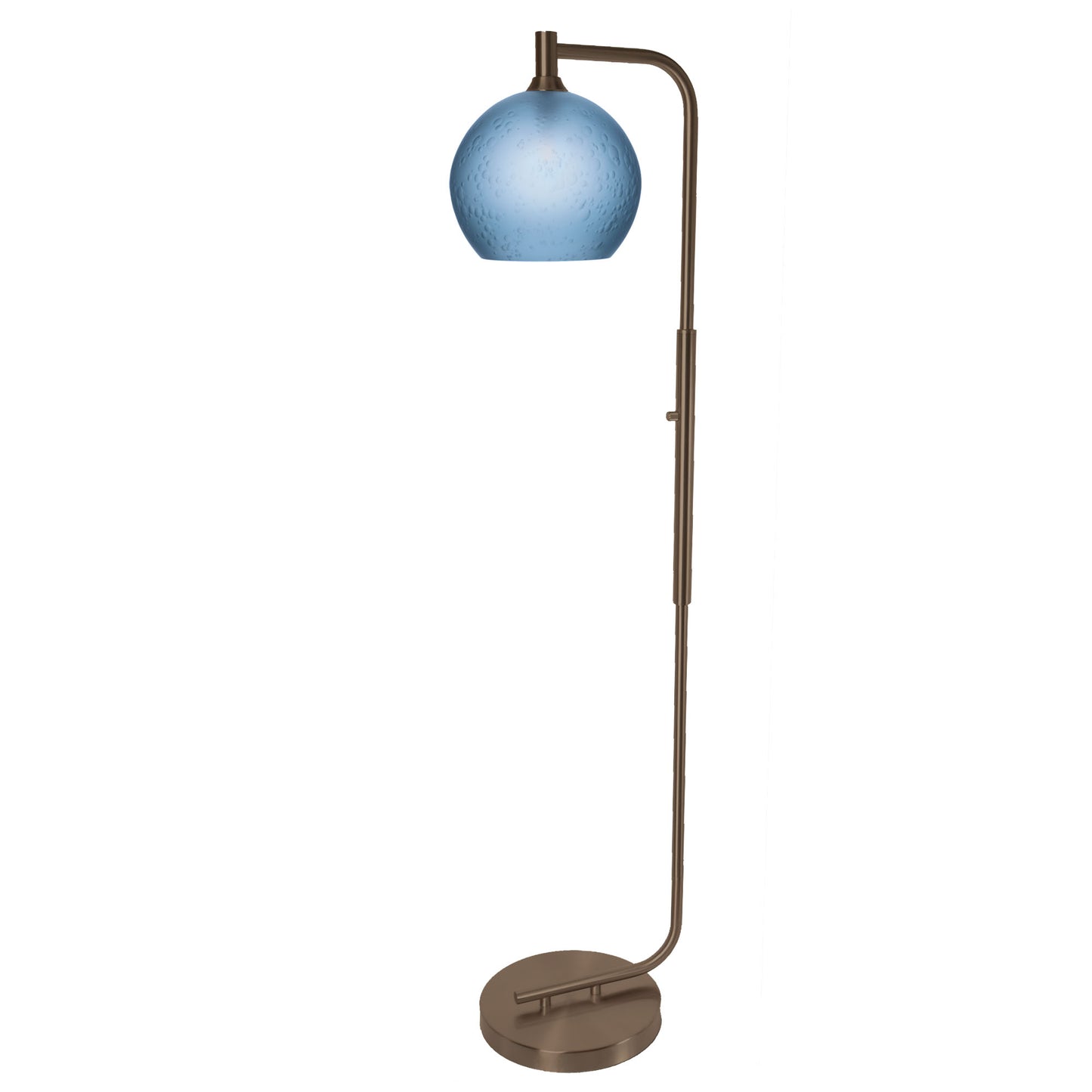 768 Floor Lamp-Glass-Bicycle Glass Co - Hotshop-Lunar-Steel Blue-Brushed Nickel-Bicycle Glass Co