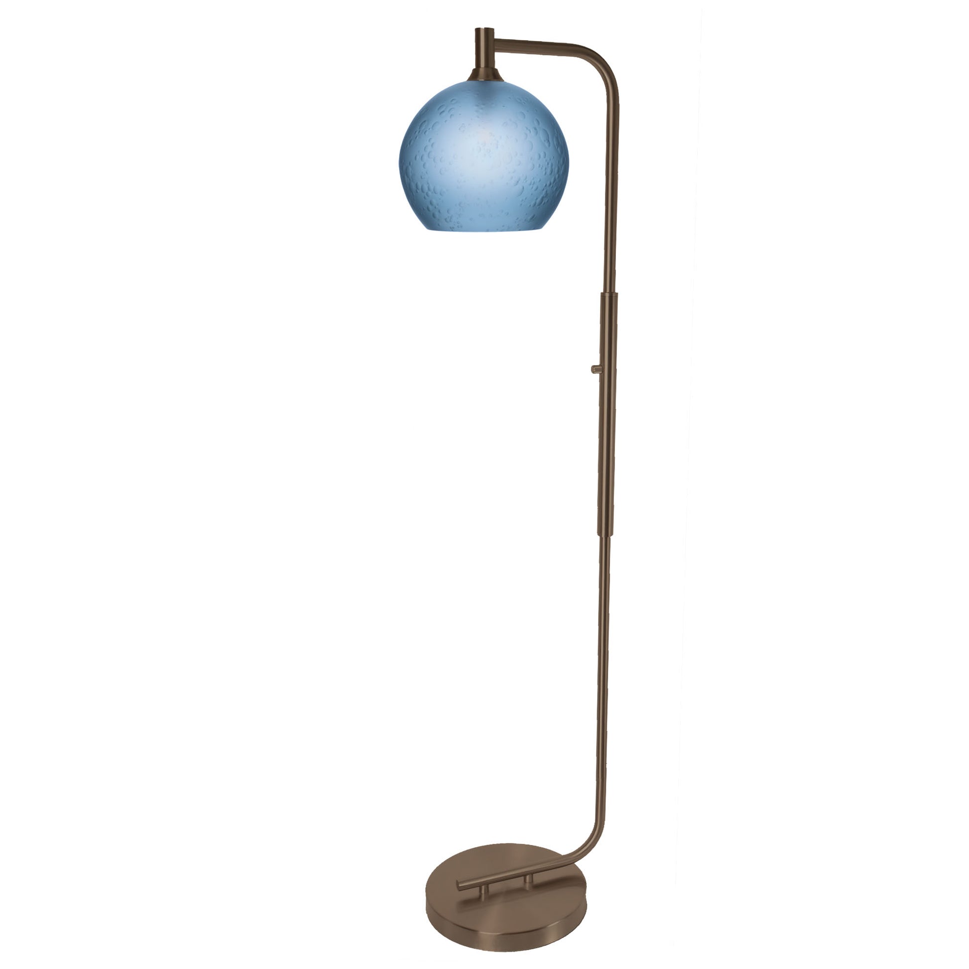 768 Floor Lamp-Glass-Bicycle Glass Co - Hotshop-Lunar-Steel Blue-Brushed Nickel-Bicycle Glass Co