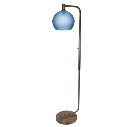 768 Floor Lamp-Glass-Bicycle Glass Co - Hotshop-Lunar-Steel Blue-Brushed Nickel-Bicycle Glass Co