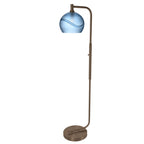 768 Floor Lamp-Glass-Bicycle Glass Co - Hotshop-Lunar-Steel Blue-Brushed Nickel-Bicycle Glass Co