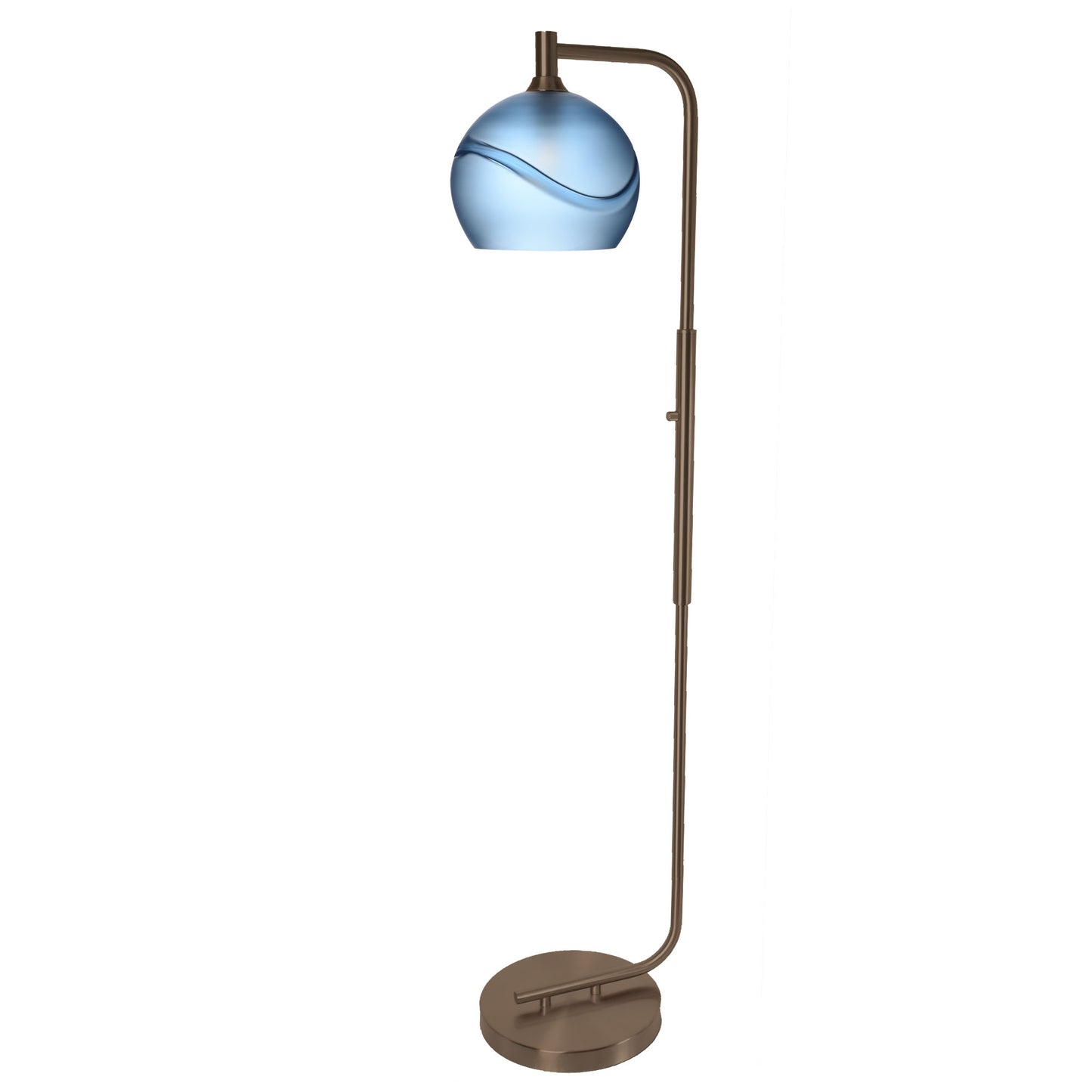 768 Floor Lamp-Glass-Bicycle Glass Co - Hotshop-Lunar-Steel Blue-Brushed Nickel-Bicycle Glass Co