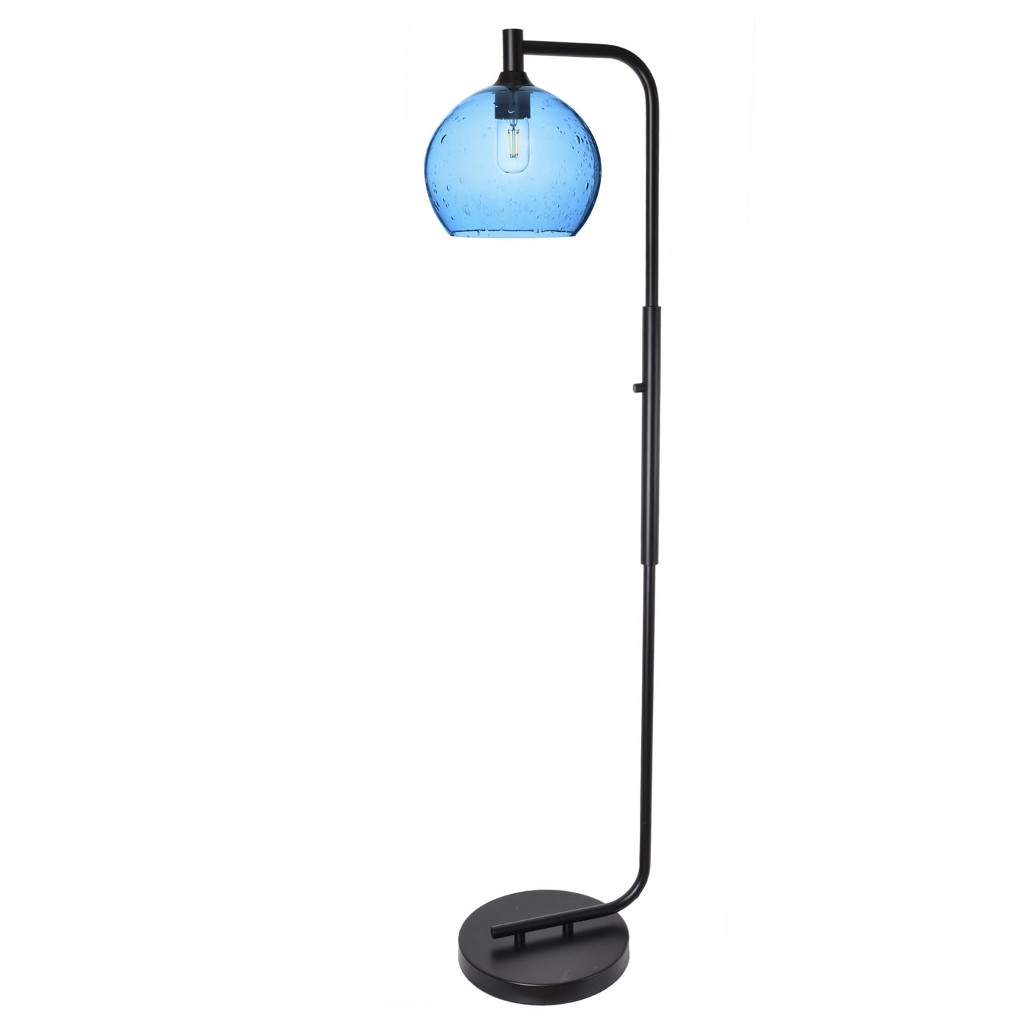 768 Floor Lamp-Glass-Bicycle Glass Co - Hotshop-Lunar-Steel Blue-Brushed Nickel-Bicycle Glass Co