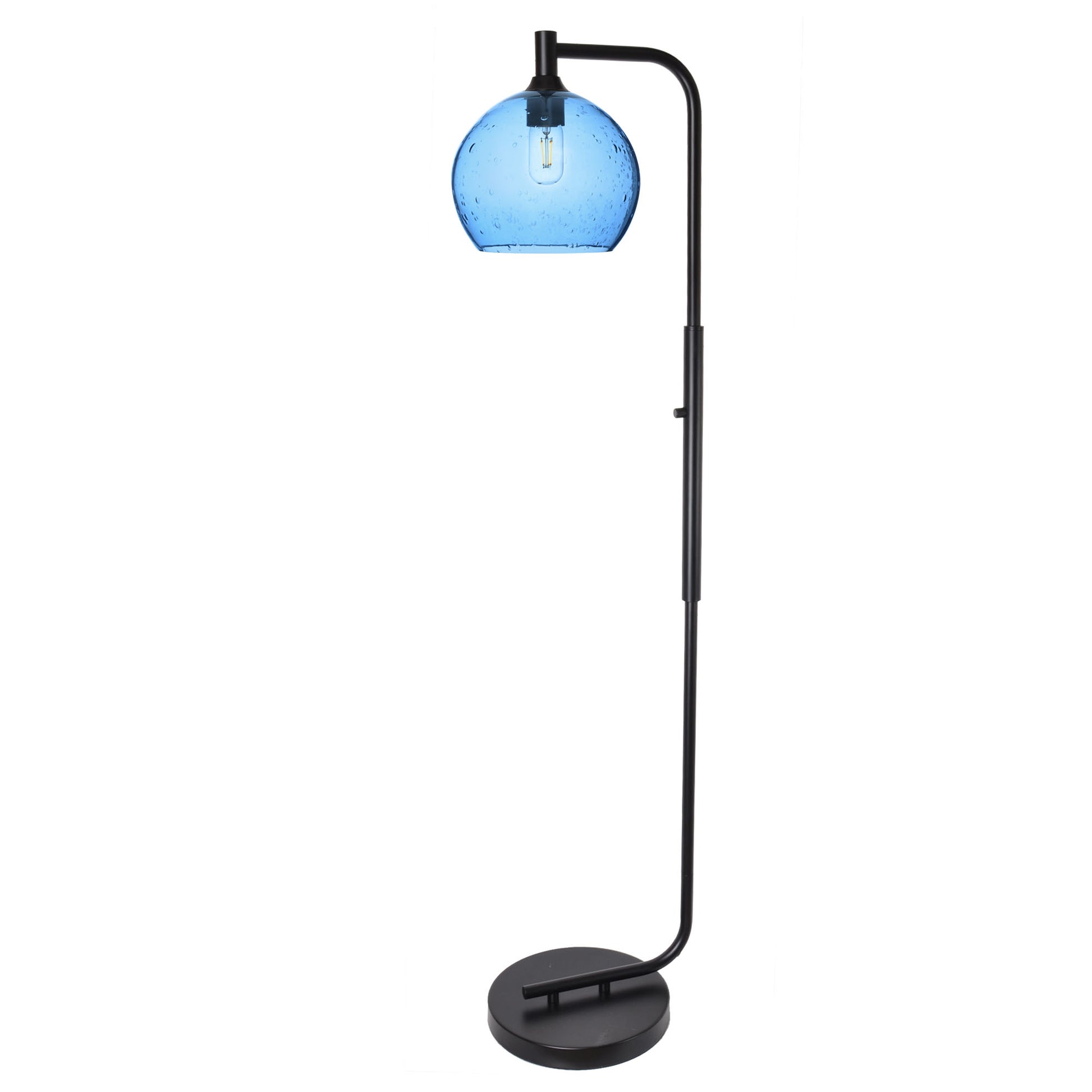 768 Floor Lamp-Glass-Bicycle Glass Co - Hotshop-Lunar-Steel Blue-Brushed Nickel-Bicycle Glass Co