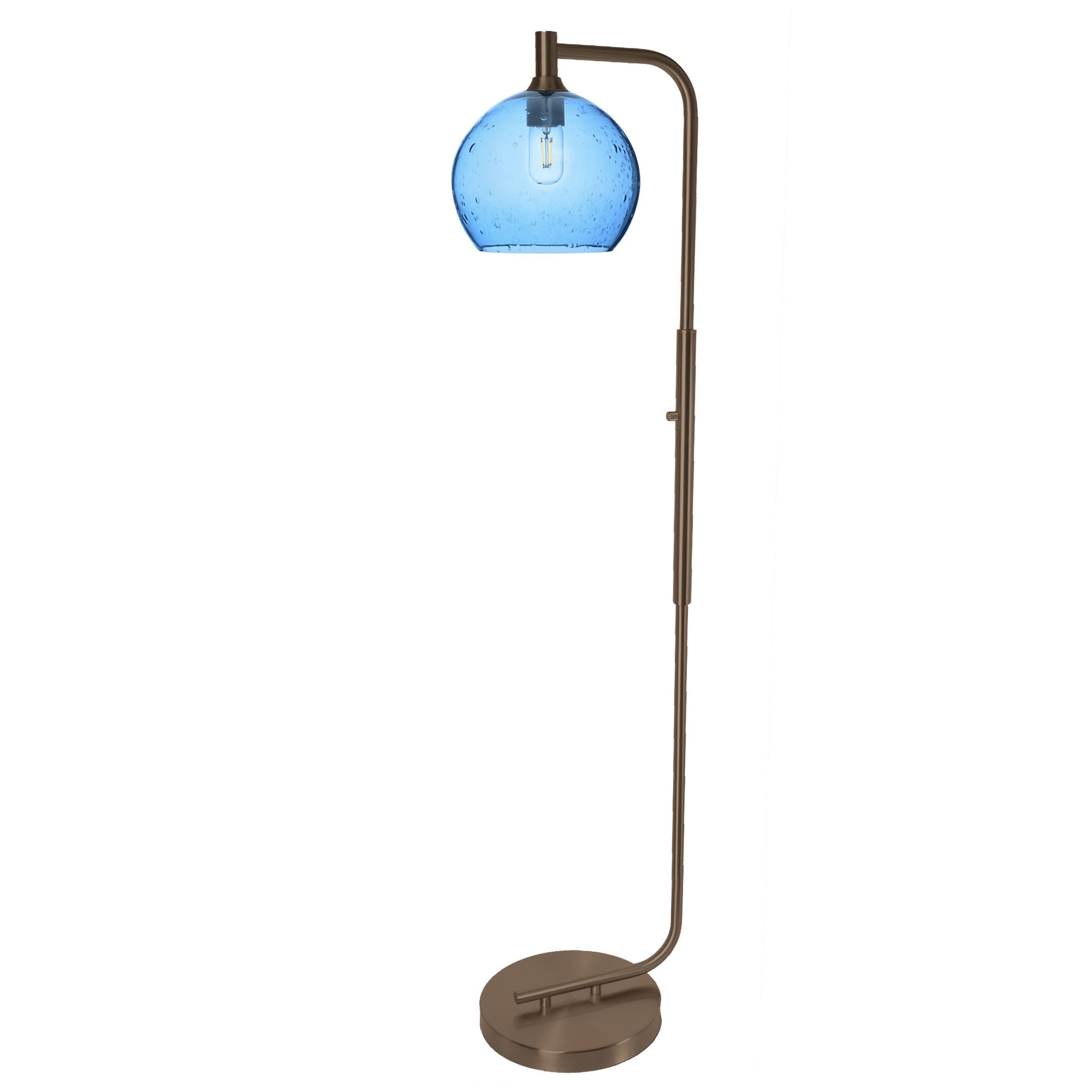 768 Floor Lamp-Glass-Bicycle Glass Co - Hotshop-Lunar-Steel Blue-Brushed Nickel-Bicycle Glass Co