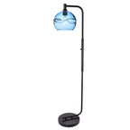 768 Floor Lamp-Glass-Bicycle Glass Co - Hotshop-Lunar-Steel Blue-Brushed Nickel-Bicycle Glass Co