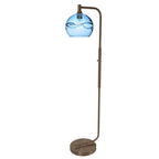 768 Floor Lamp-Glass-Bicycle Glass Co - Hotshop-Lunar-Steel Blue-Brushed Nickel-Bicycle Glass Co