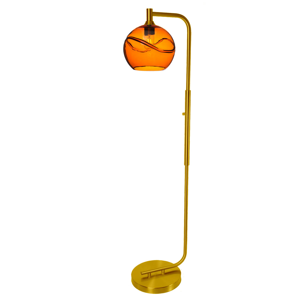 768 Floor Lamp-Glass-Bicycle Glass Co - Hotshop-Lunar-Steel Blue-Brushed Nickel-Bicycle Glass Co
