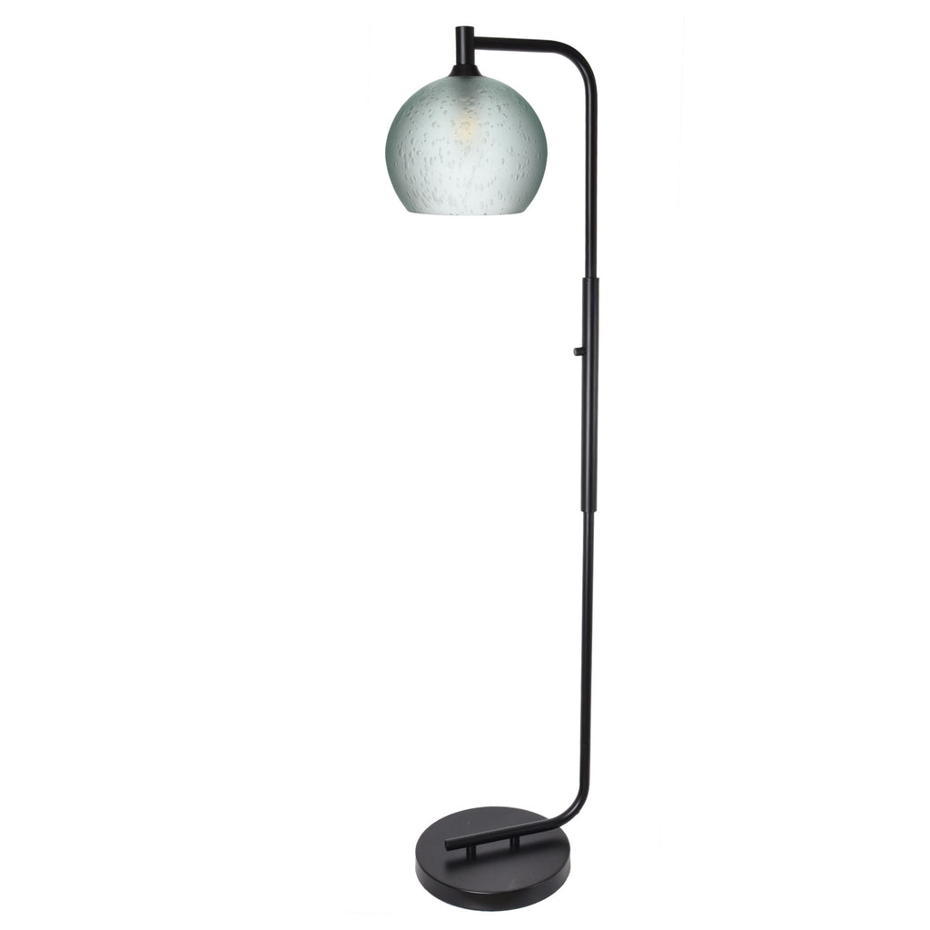 768 Floor Lamp-Glass-Bicycle Glass Co - Hotshop-Lunar-Steel Blue-Brushed Nickel-Bicycle Glass Co