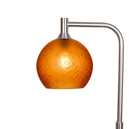 768 Floor Lamp-Glass-Bicycle Glass Co - Hotshop-Celestial-Golden Amber-Brushed Nickel-Bicycle Glass Co
