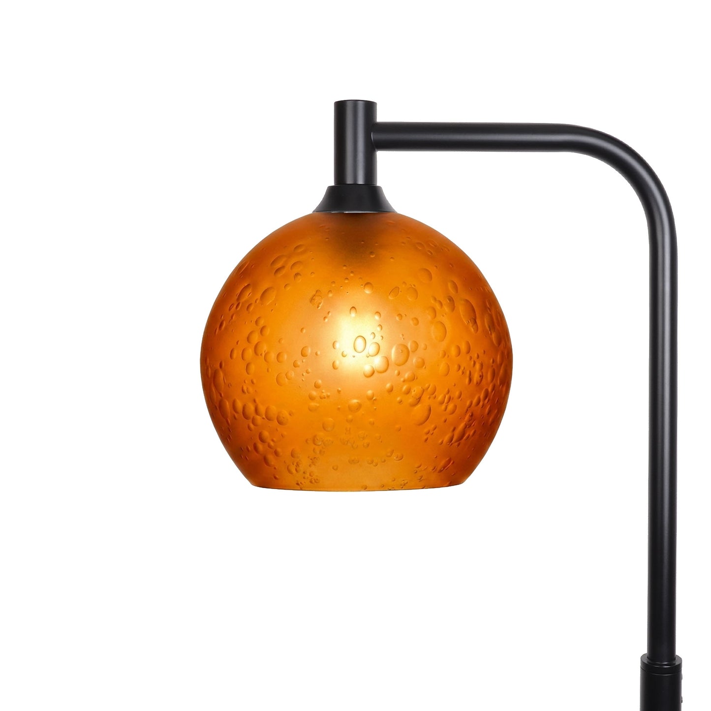 768 Floor Lamp-Glass-Bicycle Glass Co - Hotshop-Celestial-Golden Amber-Matte Black-Bicycle Glass Co