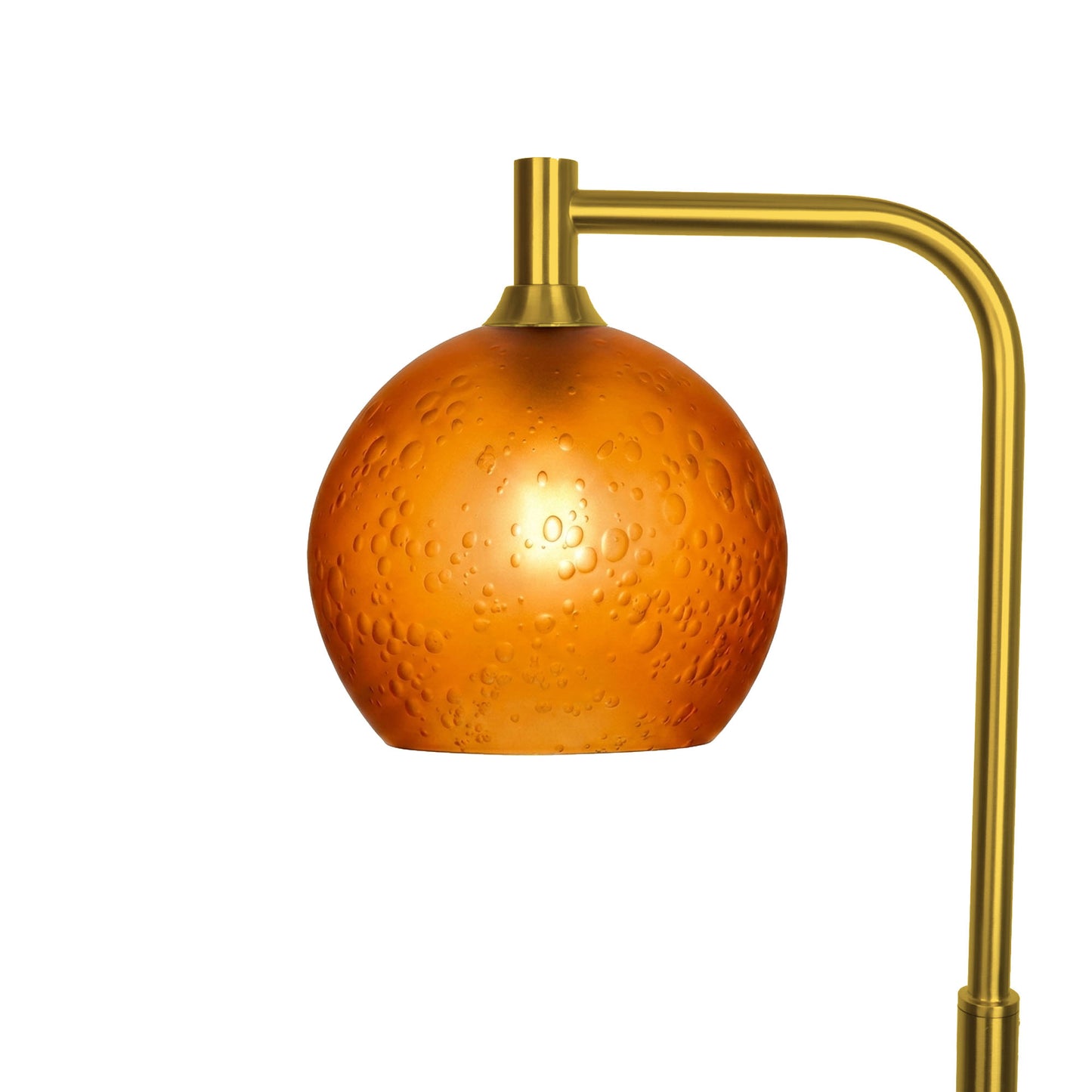 768 Floor Lamp-Glass-Bicycle Glass Co - Hotshop-Celestial-Golden Amber-Polished Brass-Bicycle Glass Co