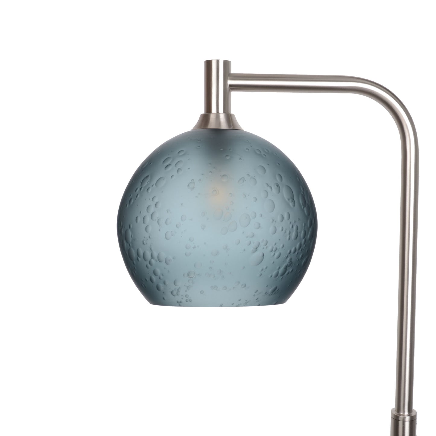 768 Floor Lamp-Glass-Bicycle Glass Co - Hotshop-Celestial-Slate Gray-Brushed Nickel-Bicycle Glass Co
