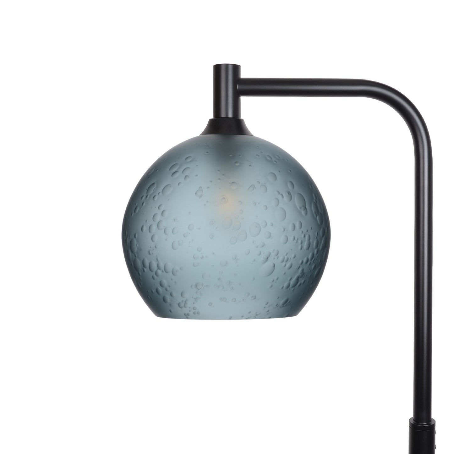 768 Floor Lamp-Glass-Bicycle Glass Co - Hotshop-Celestial-Slate Gray-Matte Black-Bicycle Glass Co