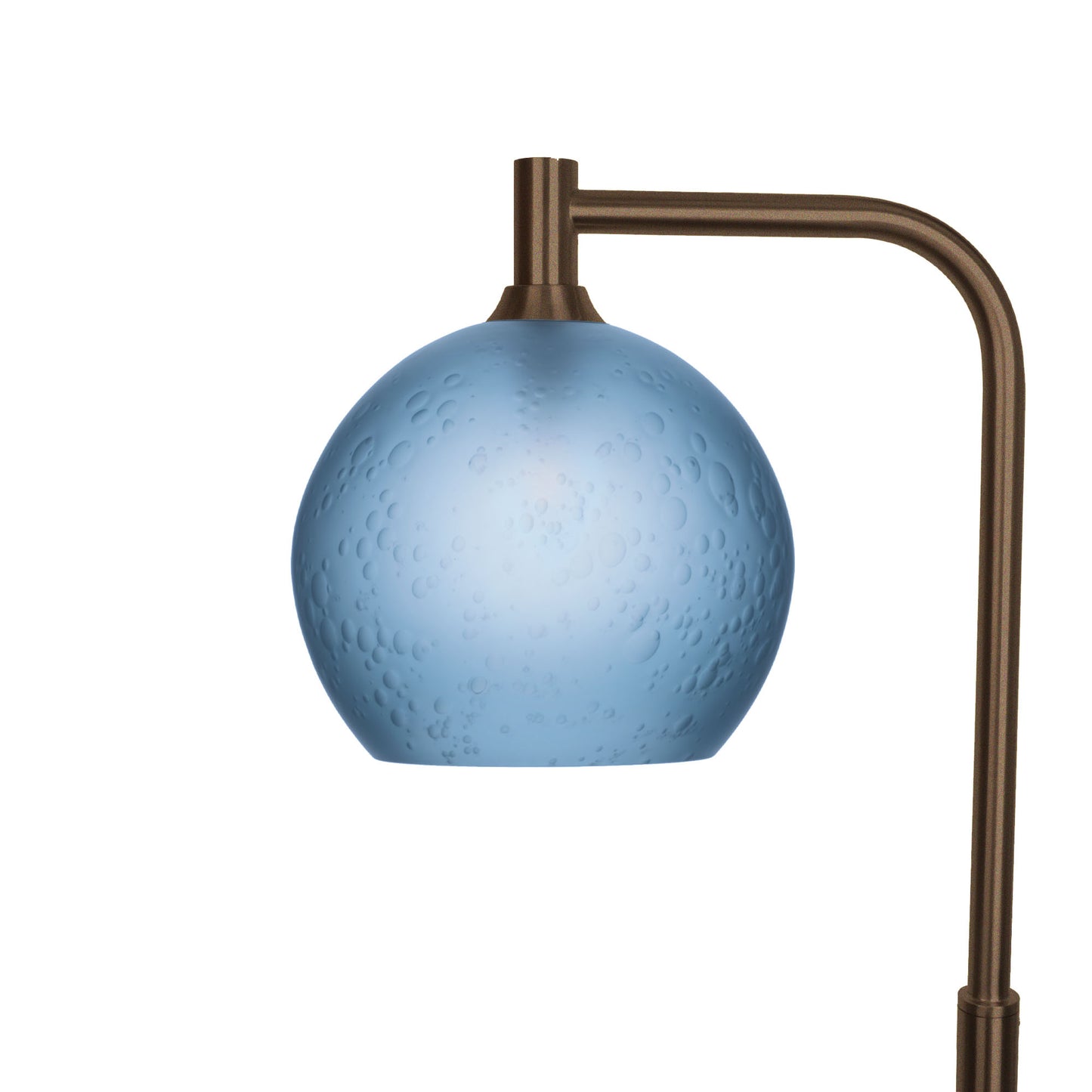 768 Floor Lamp-Glass-Bicycle Glass Co - Hotshop-Celestial-Steel Blue-Antique Bronze-Bicycle Glass Co