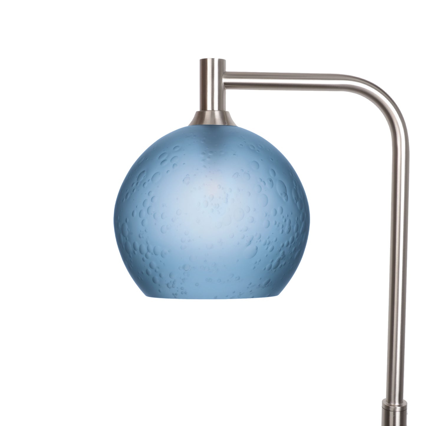 768 Floor Lamp-Glass-Bicycle Glass Co - Hotshop-Celestial-Steel Blue-Brushed Nickel-Bicycle Glass Co