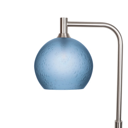 768 Floor Lamp-Glass-Bicycle Glass Co - Hotshop-Celestial-Steel Blue-Brushed Nickel-Bicycle Glass Co