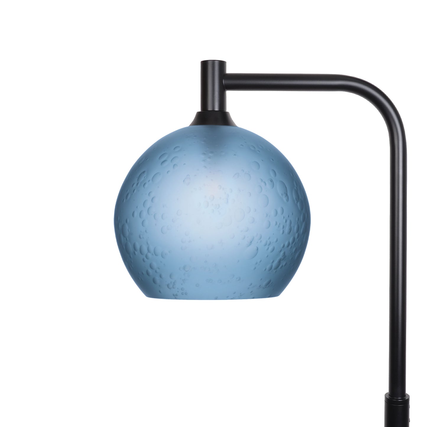 768 Floor Lamp-Glass-Bicycle Glass Co - Hotshop-Celestial-Steel Blue-Matte Black-Bicycle Glass Co