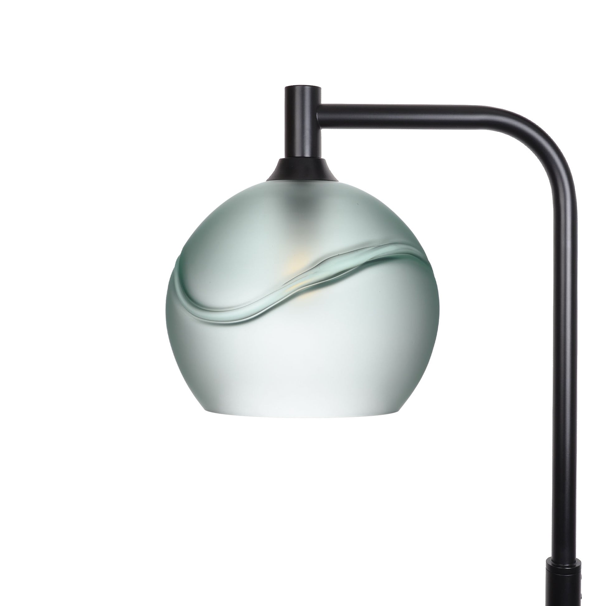768 Floor Lamp-Glass-Bicycle Glass Co - Hotshop-Glacial-Eco Clear-Matte Black-Bicycle Glass Co