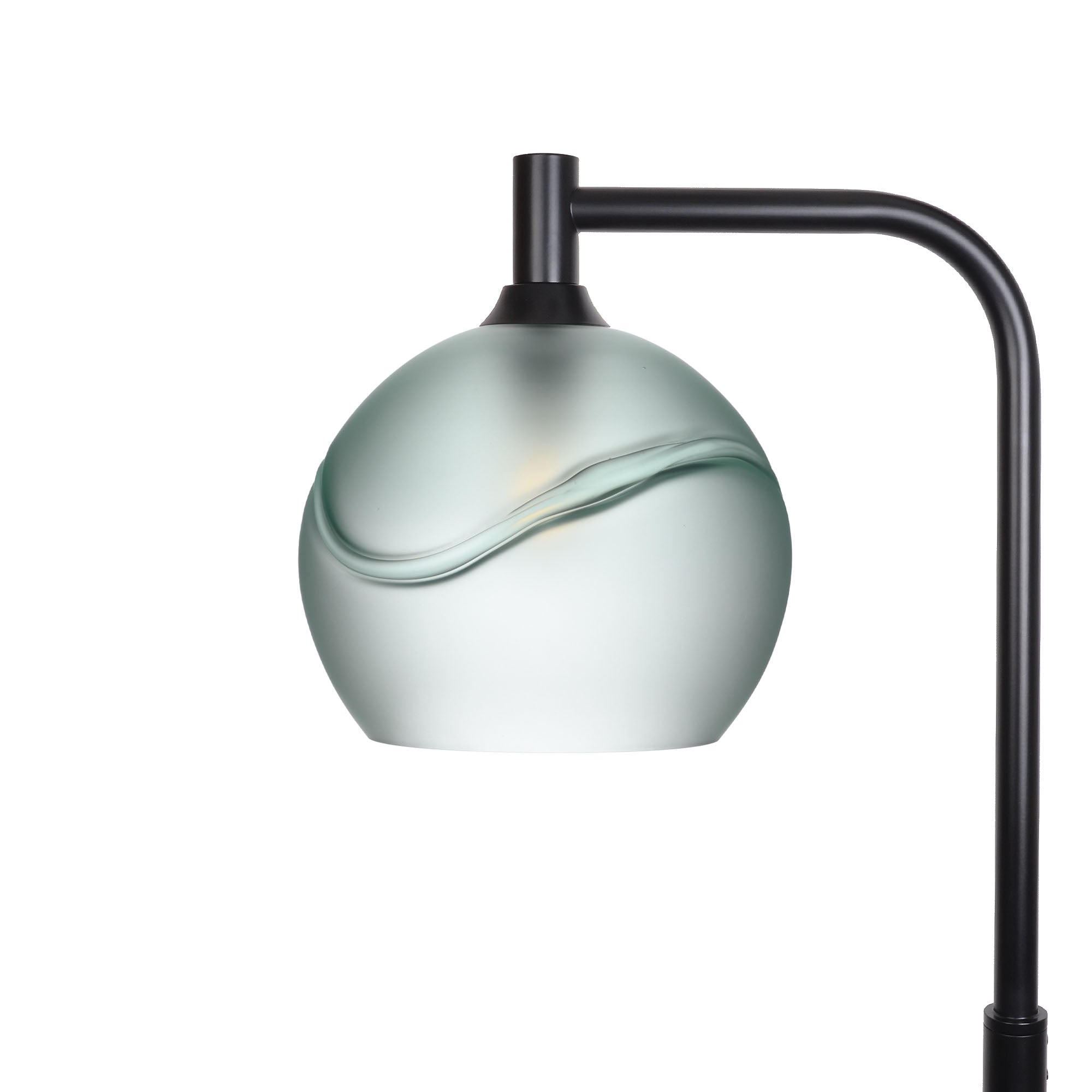 768 Floor Lamp-Glass-Bicycle Glass Co - Hotshop-Glacial-Eco Clear-Matte Black-Bicycle Glass Co