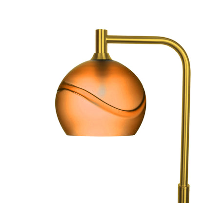 768 Floor Lamp-Glass-Bicycle Glass Co - Hotshop-Glacial-Golden Amber-Polished Brass-Bicycle Glass Co