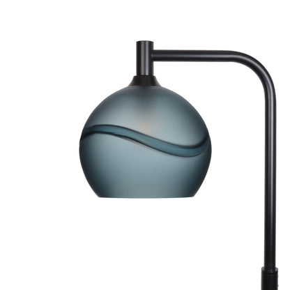 768 Floor Lamp-Glass-Bicycle Glass Co - Hotshop-Glacial-Slate Gray-Matte Black-Bicycle Glass Co