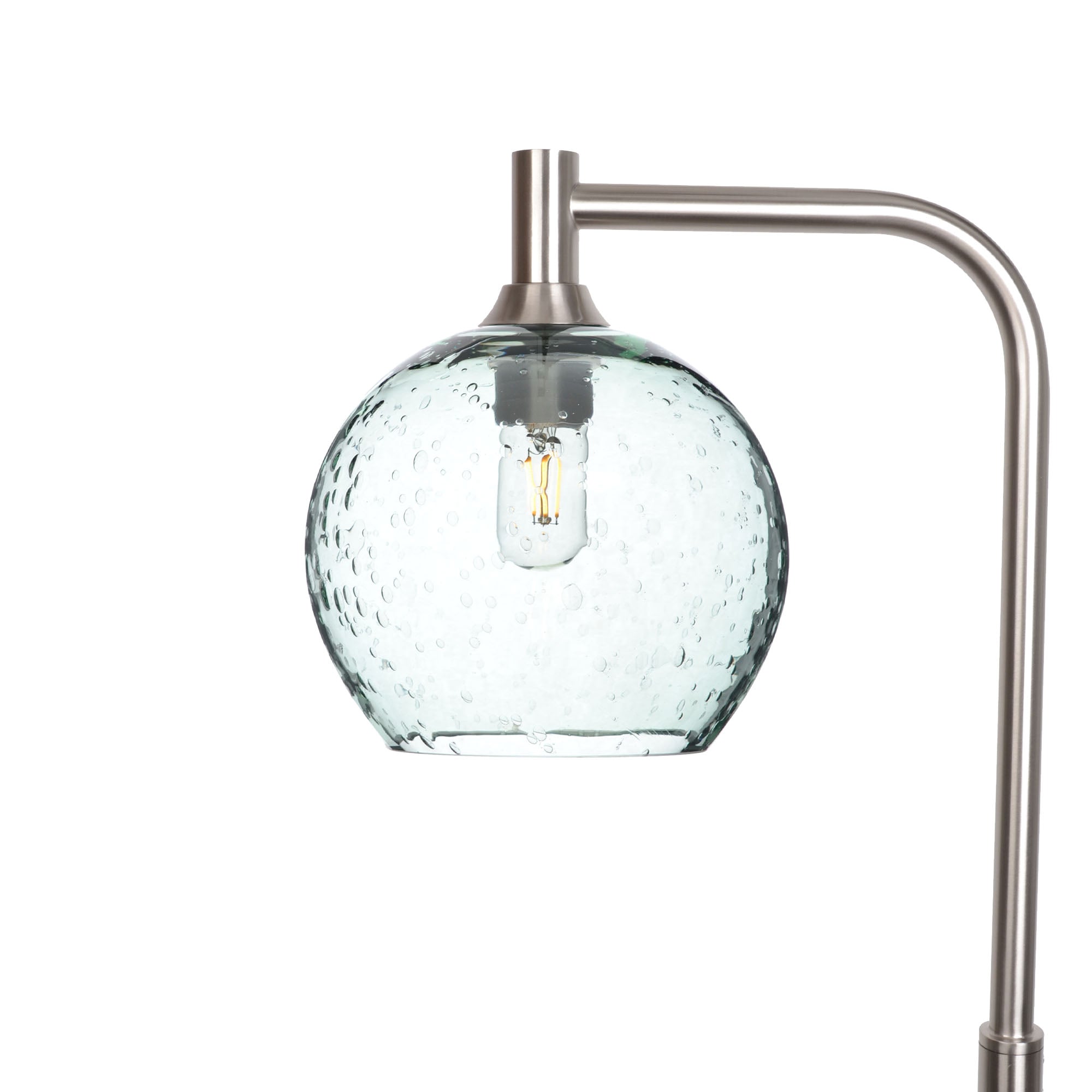 768 Floor Lamp-Glass-Bicycle Glass Co - Hotshop-Lunar-Eco Clear-Brushed Nickel-Bicycle Glass Co