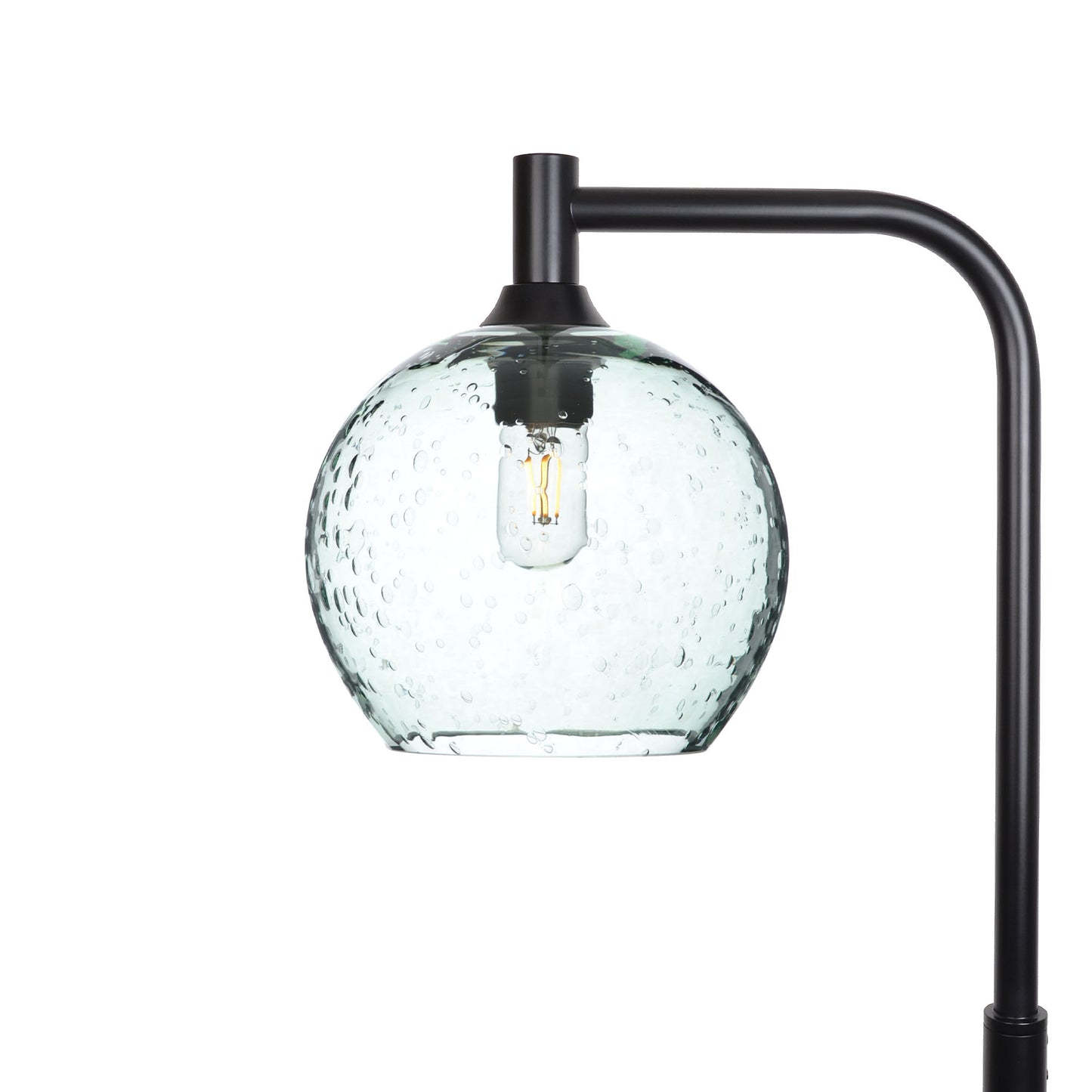 768 Floor Lamp-Glass-Bicycle Glass Co - Hotshop-Lunar-Eco Clear-Matte Black-Bicycle Glass Co