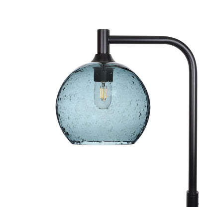 768 Floor Lamp-Glass-Bicycle Glass Co - Hotshop-Lunar-Slate Gray-Matte Black-Bicycle Glass Co