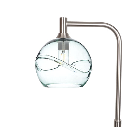 768 Floor Lamp-Glass-Bicycle Glass Co - Hotshop-Swell-Eco Clear-Brushed Nickel-Bicycle Glass Co