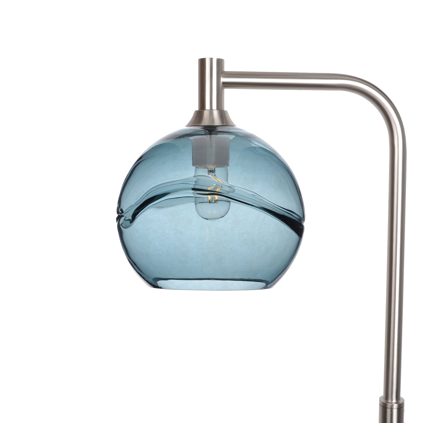 768 Floor Lamp-Glass-Bicycle Glass Co - Hotshop-Swell-Slate Gray-Brushed Nickel-Bicycle Glass Co
