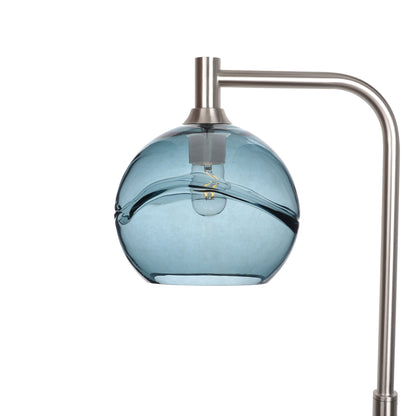 768 Floor Lamp-Glass-Bicycle Glass Co - Hotshop-Swell-Slate Gray-Brushed Nickel-Bicycle Glass Co